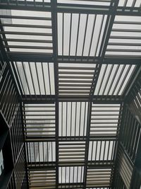 Low angle view of skylight in building