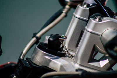 Close-up of motorcycle