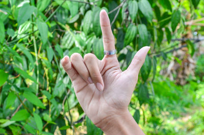 Close-up of human hand