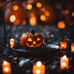 Close-up of jack o lantern