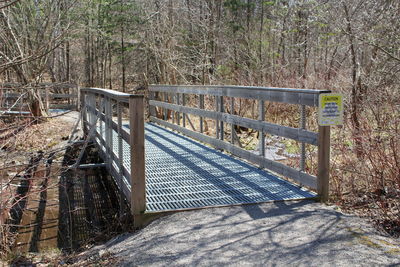 Footbridge in forest