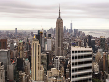 Aerial view of buildings in city