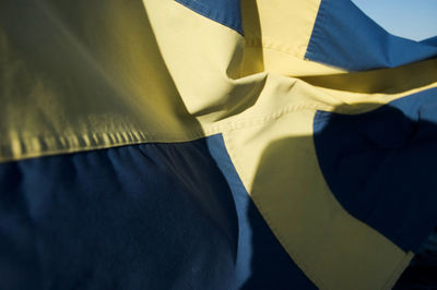 Full frame shot of swedish flag