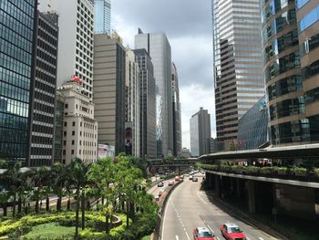 Traffic on road in city