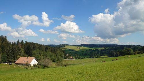 Panoramic view of landscape against sky