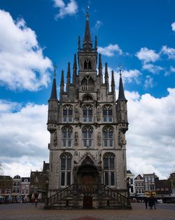 Low angle view of historical building against sky