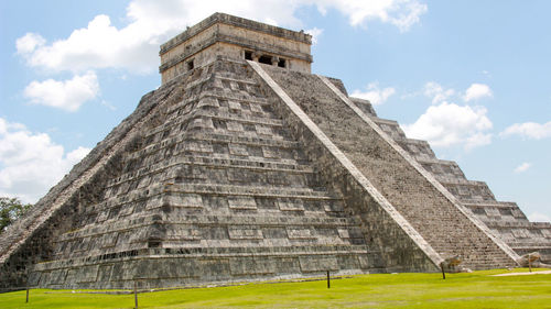 Low angle view of historical building against sky