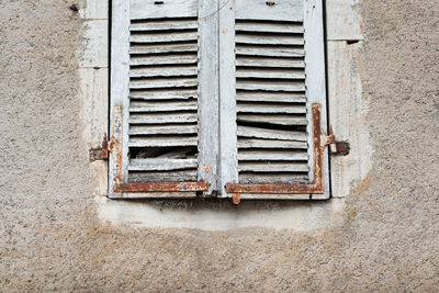 Close-up of window on wall