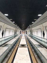 Empty subway station platform