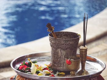 Close-up of drink on table