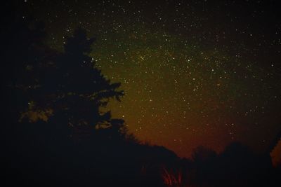 Low angle view of star field against star field