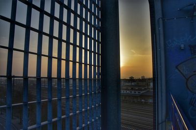 View of sky seen through window