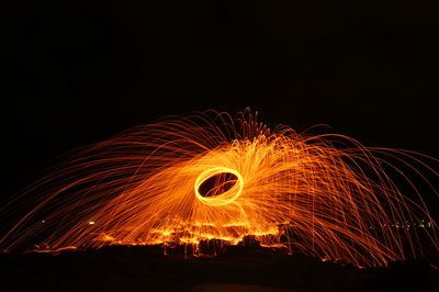 Wire wool at night