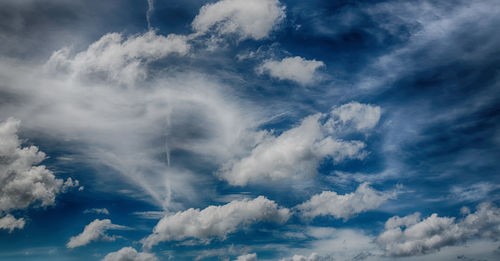 Low angle view of clouds in sky