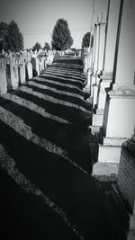 View of staircase in park