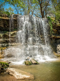 River flowing through rocks