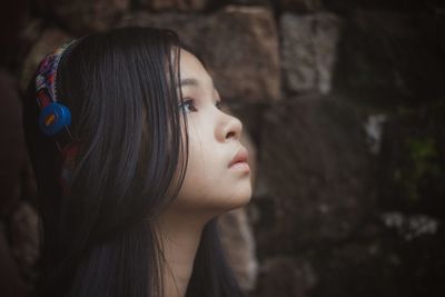 Close-up of young woman