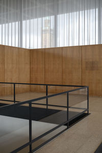 Interior wood panels and curtains inside neue nationalgalerie, berlin 