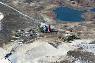 High angle view of sea