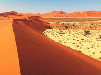 Scenic view of desert against sky