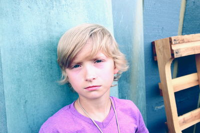 Close-up portrait of boy