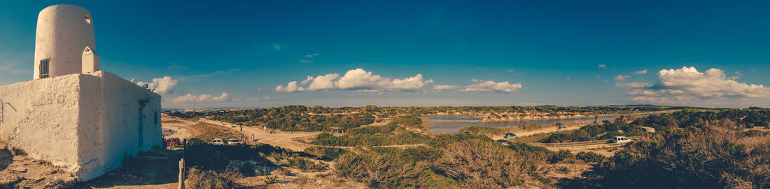 Panoramic view of landscape at formentera island