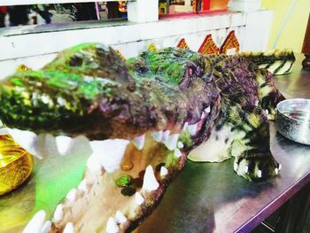 Close-up of fish in plate