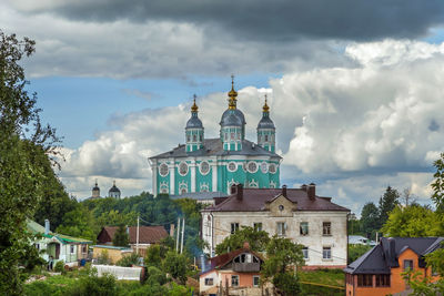 View of dormition cathedral in smolensk, russia