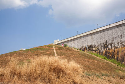 Scenic view of land against sky