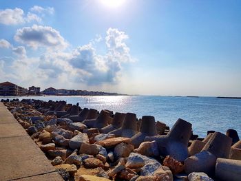 Panoramic view of sea against sky