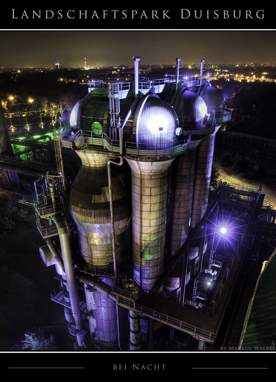 ILLUMINATED FACTORY IN NIGHT