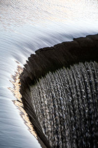 Full frame shot of the water falling of the edge - waterfall