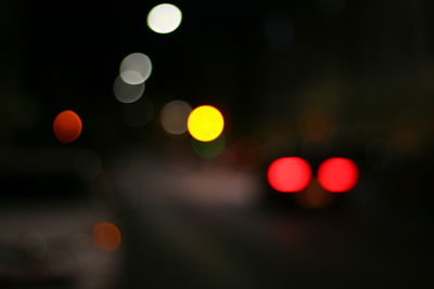 Defocused image of illuminated lights