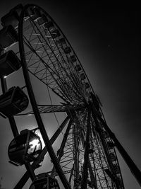 Low angle view of ferris wheel against clear sky