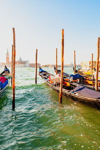 Boats in water