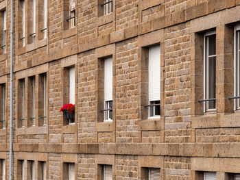 Low angle view of red building