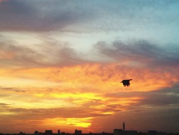 Low angle view of sky at sunset