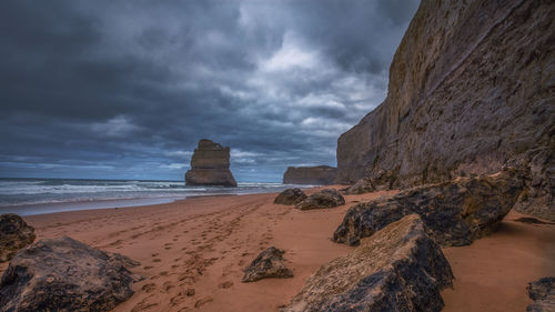 Panoramic view of beach against sky