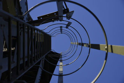Low angle view of bridge against clear sky