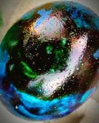 Close-up of bubbles in glass