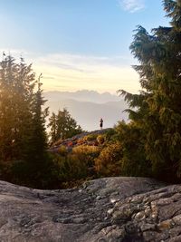 Hiker on mountaintop