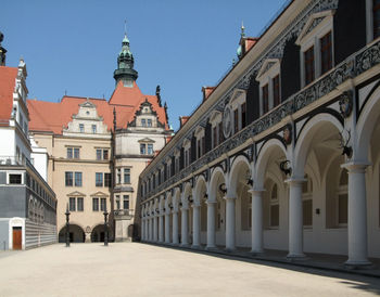 View of historic building in city