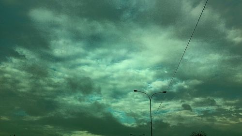 Low angle view of cloudy sky