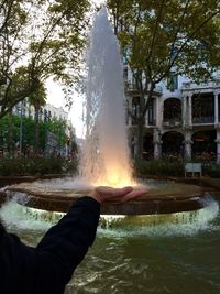 Fountain in a park