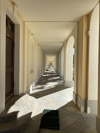 Empty corridor of building