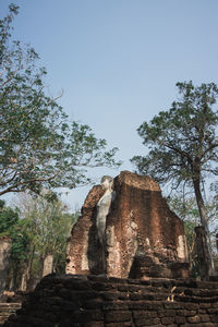 Low angle view of old temple