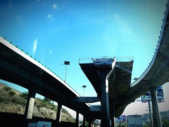 Low angle view of bridge against sky