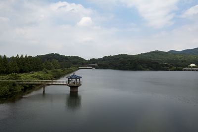 Scenic view of river against sky