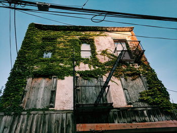 Low angle view of house against sky