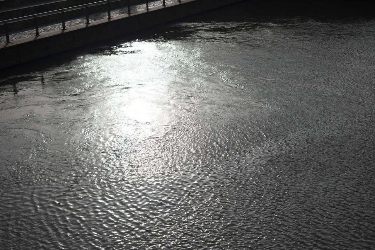 HIGH ANGLE VIEW OF RIPPLED WATER